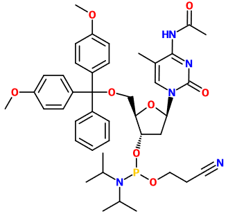 (image for) MC082603 5'-O-DMT-N4-Acetyl-5-Methyl-2'-deoxycytidine 3'-CE phosphoramidite